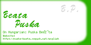 beata puska business card